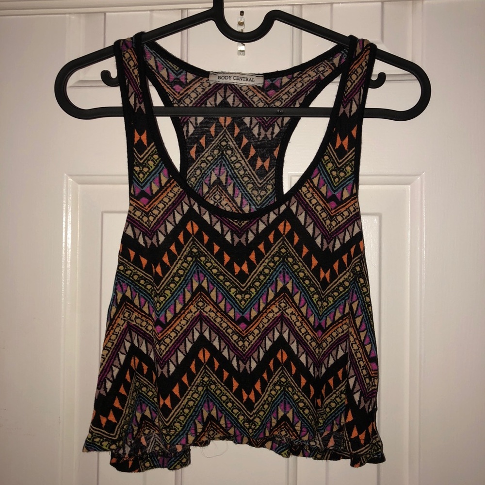 Colorful Tribal Printed Crop Top